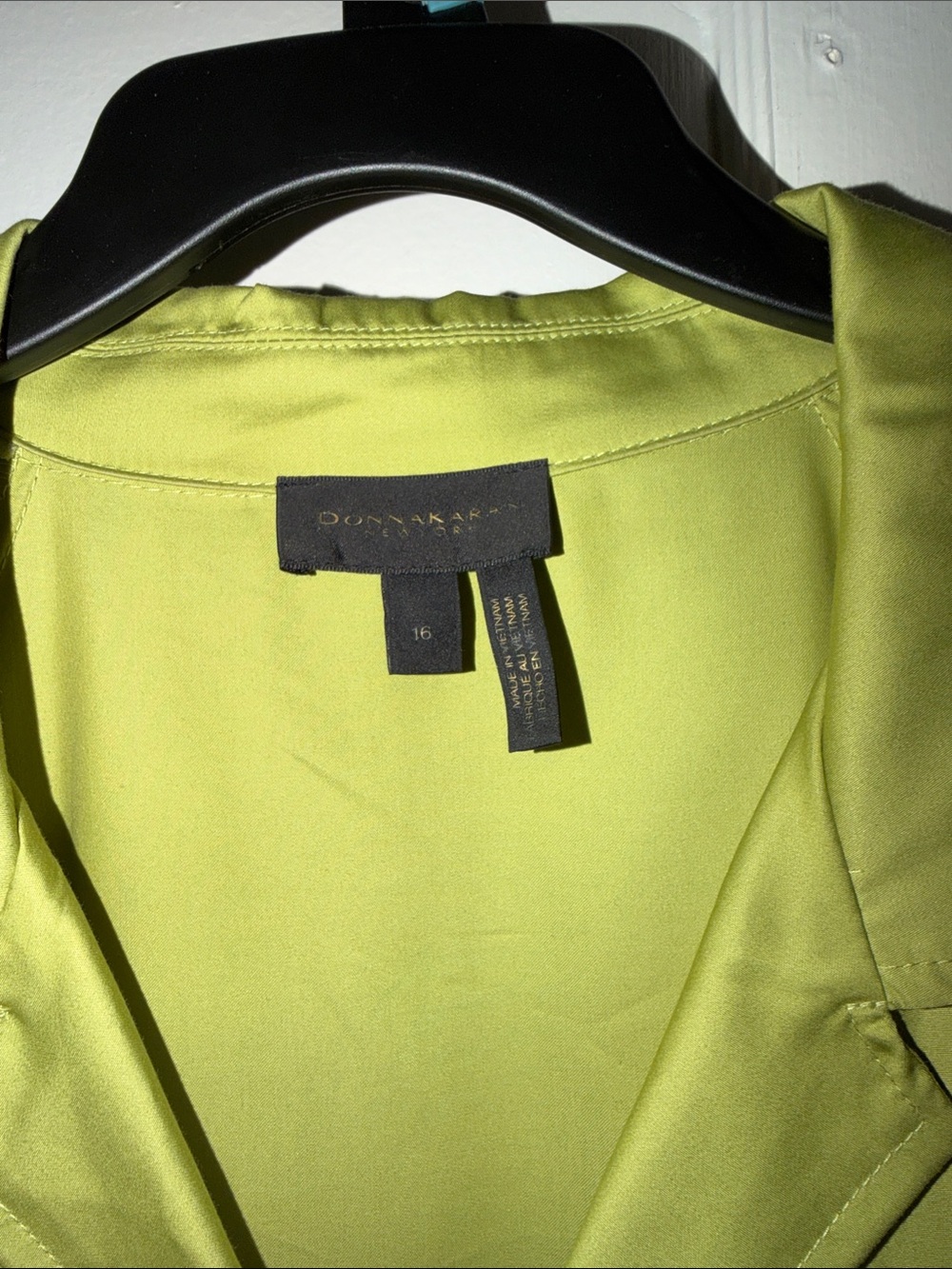 Donna Karan Olive Green Midi Button-Front Dress - Picture 2 of 3